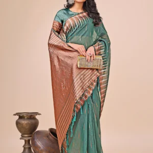 Green Linen Cotton Saree