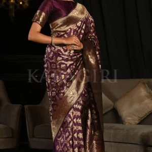 Maroon Banarasi Silk Saree