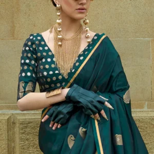 Green Banarasi Silk Saree
