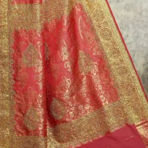 Kanchipuram Silk Saree in Coral Pink