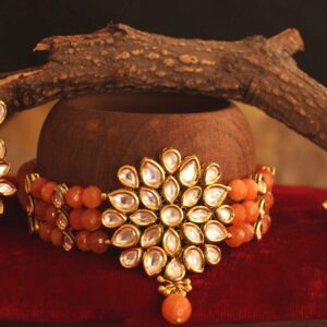 Elegant Kundan Jewellery Set with Coral Beads – A Timeless Heritage Piece