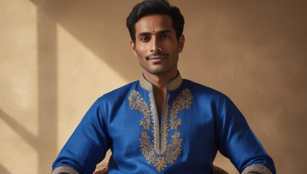 Royal Blue Kurta - Image 2