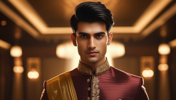 Maroon Silk Kurta - Image 4