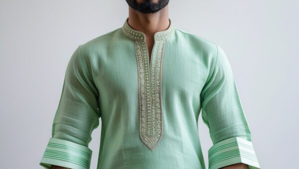 Subtle Pastel Charm Dhoti Kurta - Image 2