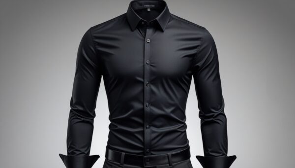 Black Slim-Fit Men's Shirt - Image 3