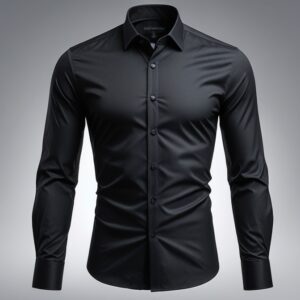 Black Slim-Fit Men’s Shirt