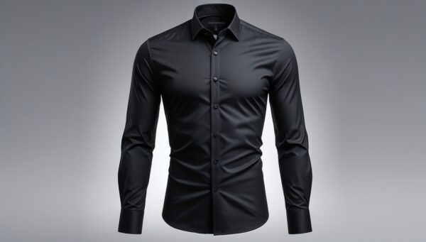 Black Slim-Fit Men's Shirt
