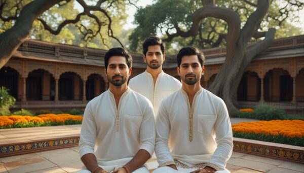 White Cotton Kurta - Image 4