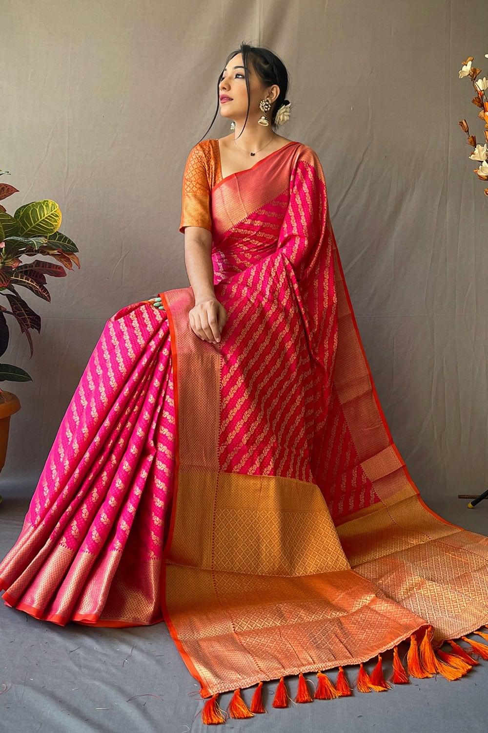Hot Pink Patola Sareeim
